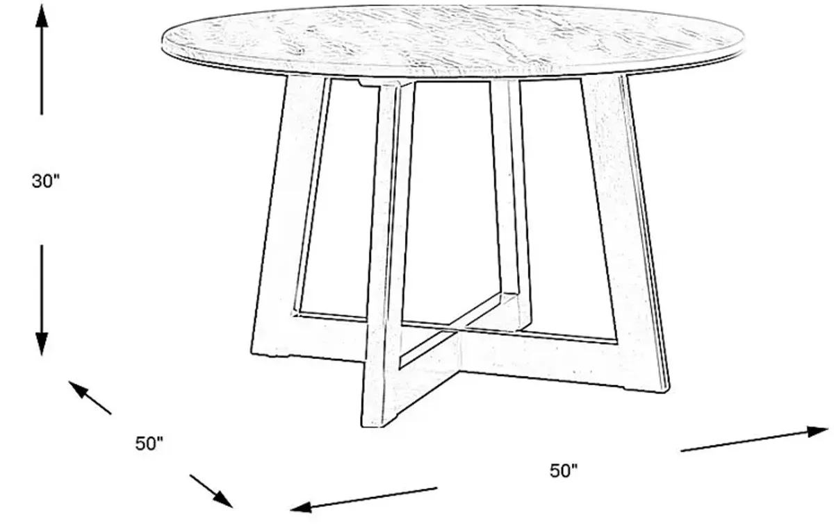 Jarvis White 2 Pc Round Dining Table