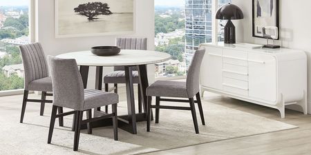 Jarvis White 2 Pc Round Dining Table