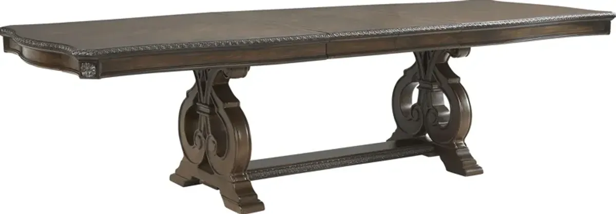 Stalton Estate Brown Pedestal Dining Table