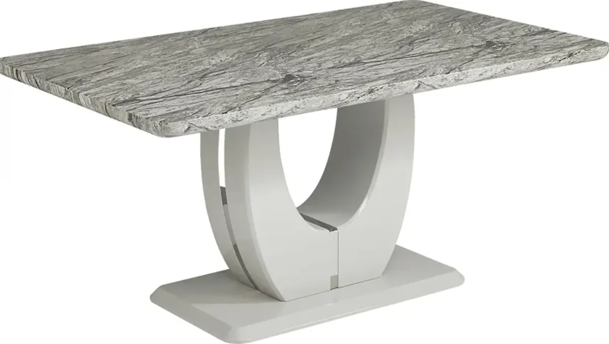 Crown Court Light Gray Dining Table