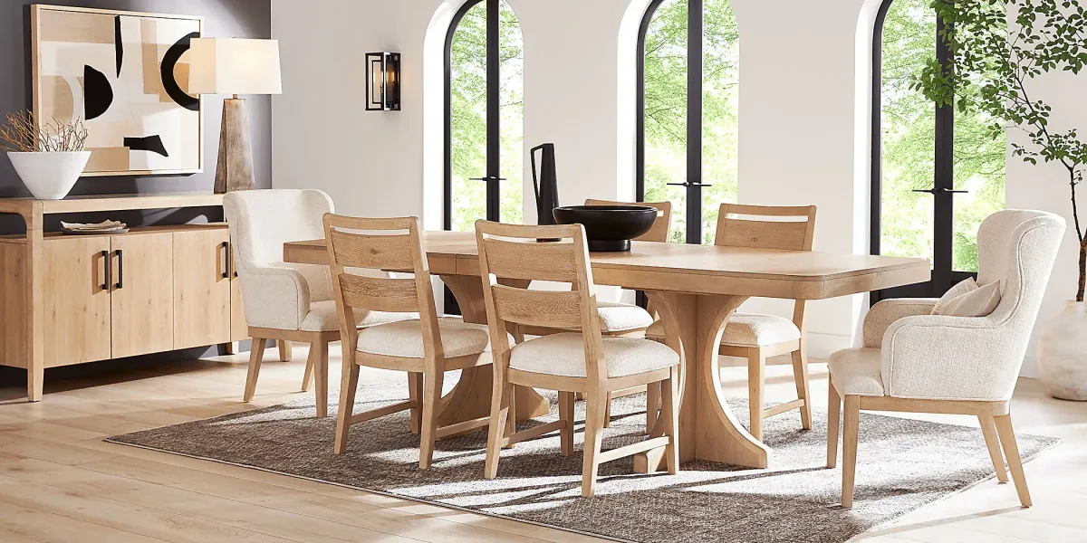 Callen Way Beige Trestle Dining Table