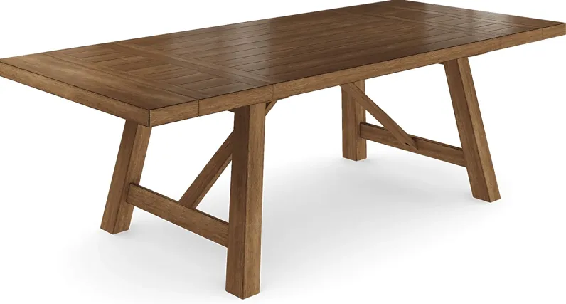 Acorn Cottage Brown Rectangle Trestle Dining Table