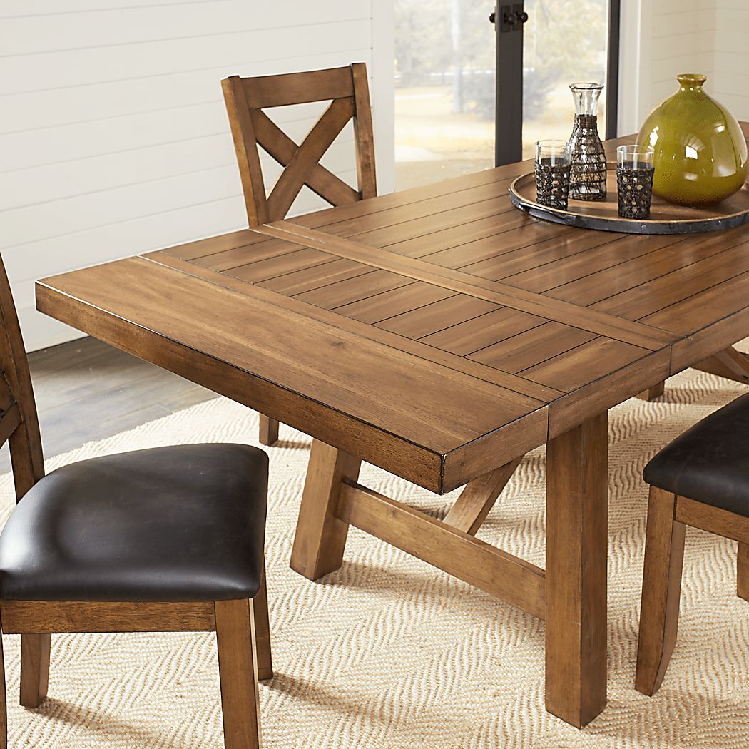 Acorn Cottage Brown 5 Pc Dining Room with XBack Chairs