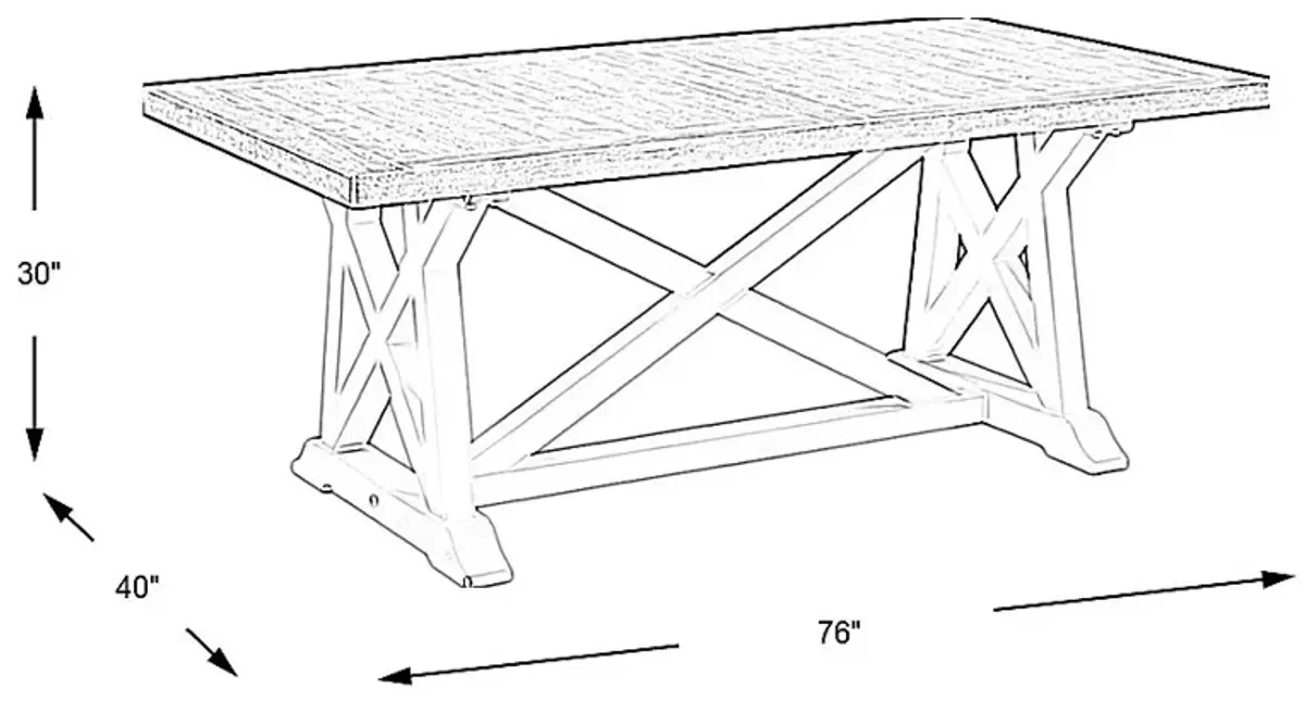 Hilton Head White Trestle Dining Table