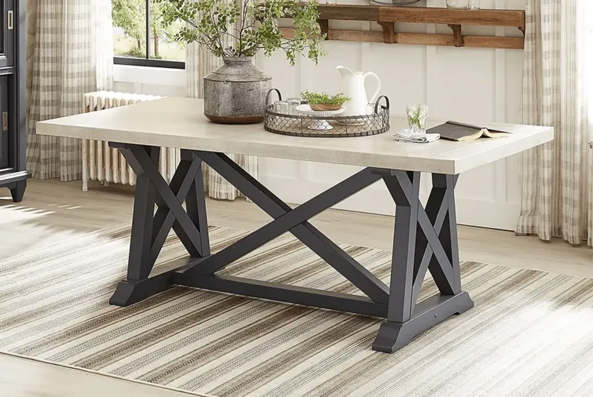 Hilton Head Graphite Trestle Dining Table