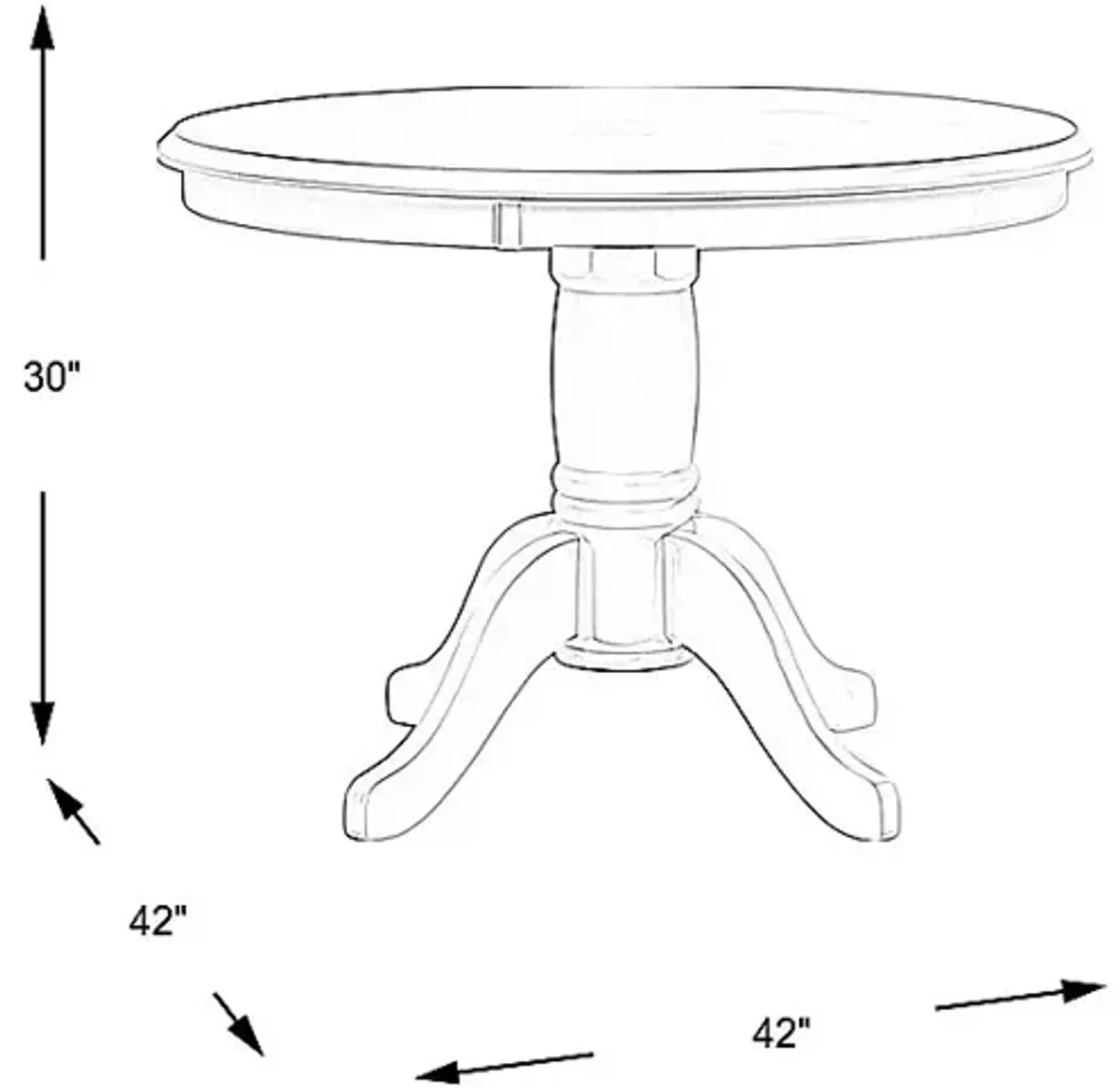 Brynwood White Round Table