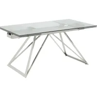 Zenica Silver Rectangle Dining Table
