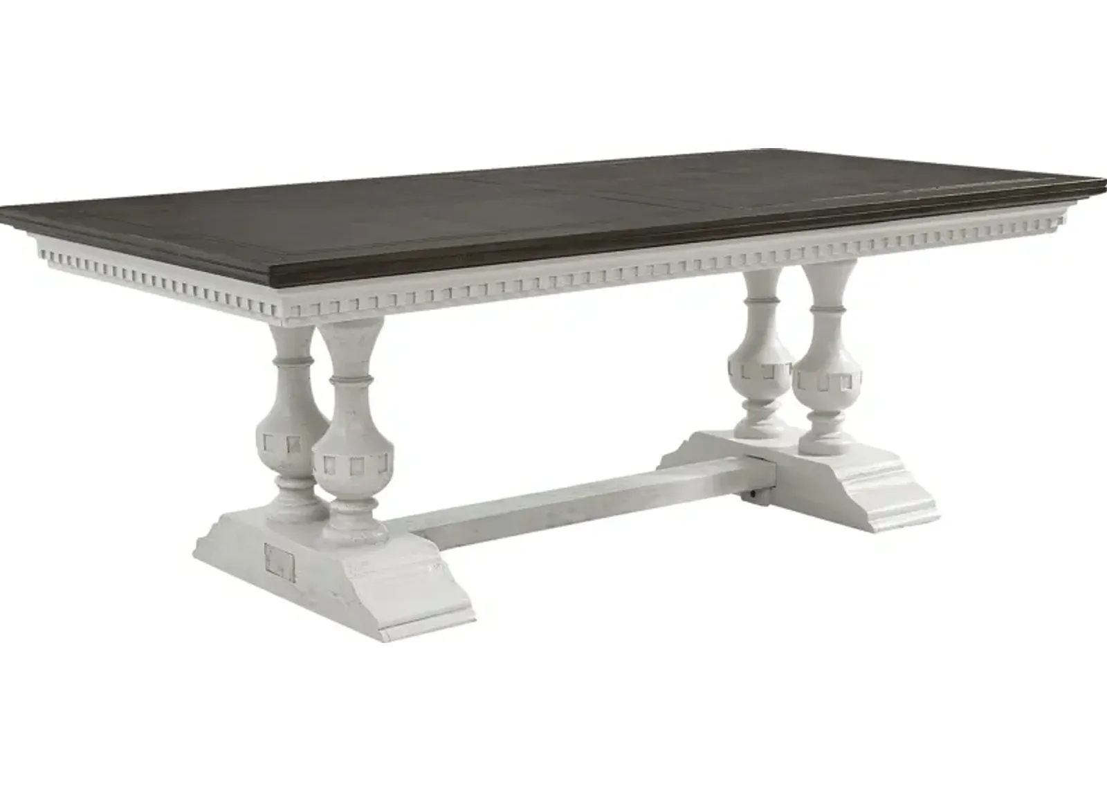 Crestwell Manor White 85 in. Dining Table