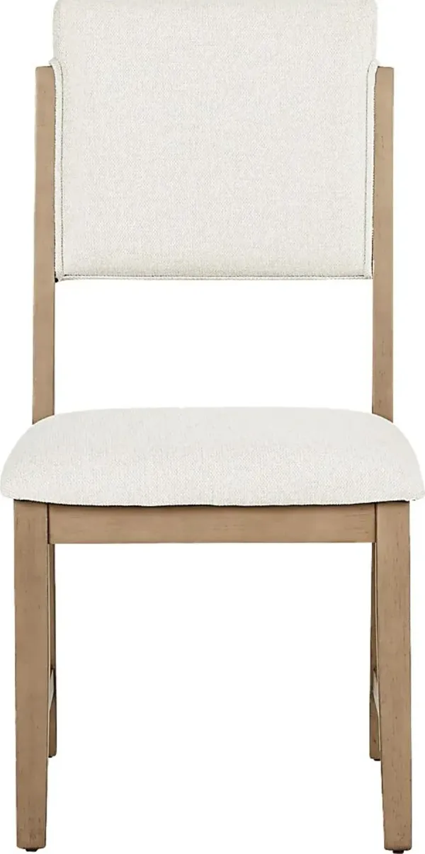 Rosolli Gray 5 Pc Rectangular Dining Room with Beige Upholstered Chairs
