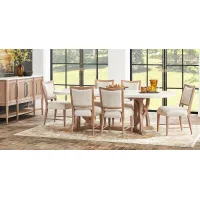 Oakwood Terrace Sand 5 Pc Dining Room with Upholstered Chairs