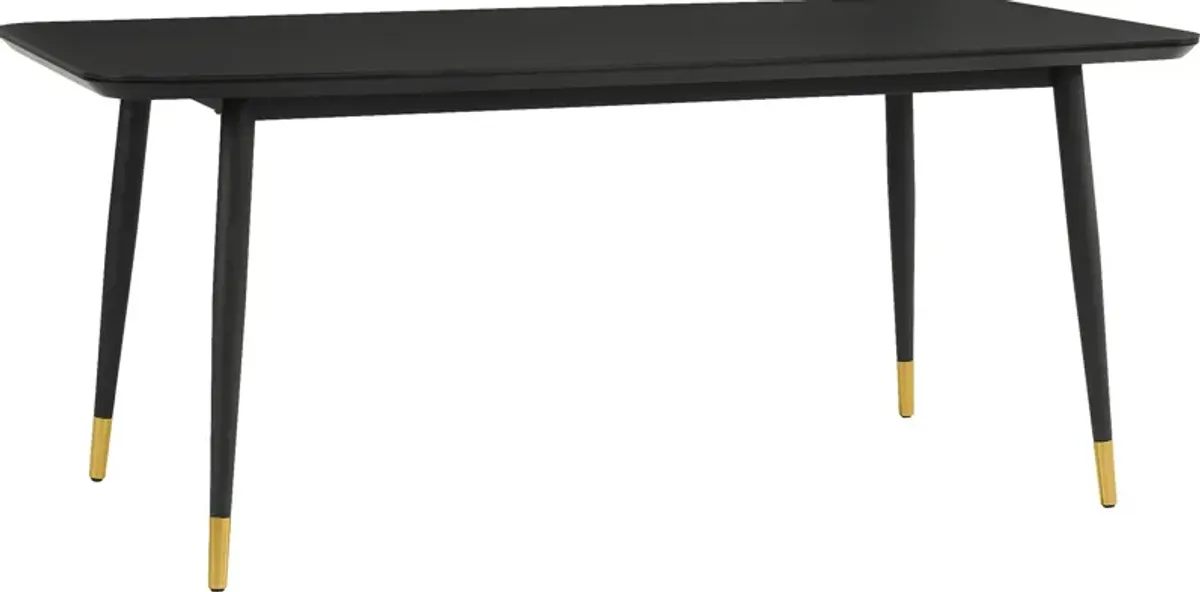 Portland Square Black Rectangle Dining Table