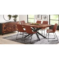 Seneca Cove Natural 5 Pc Dining Room with Emlyn Brown Side Chairs