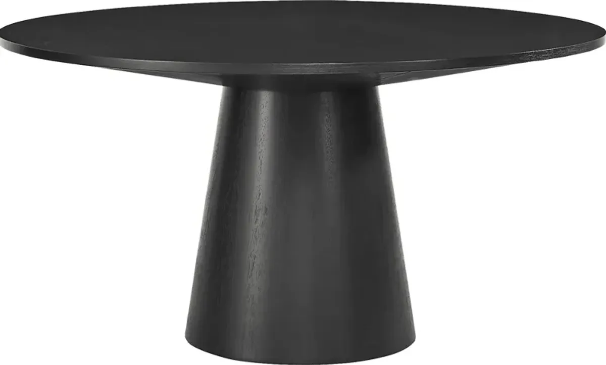 Kendall Black 5 Pc 59" Round Dining Room with Gold Arm Chairs