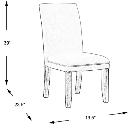 Tulip White Side Chair with Gray Legs