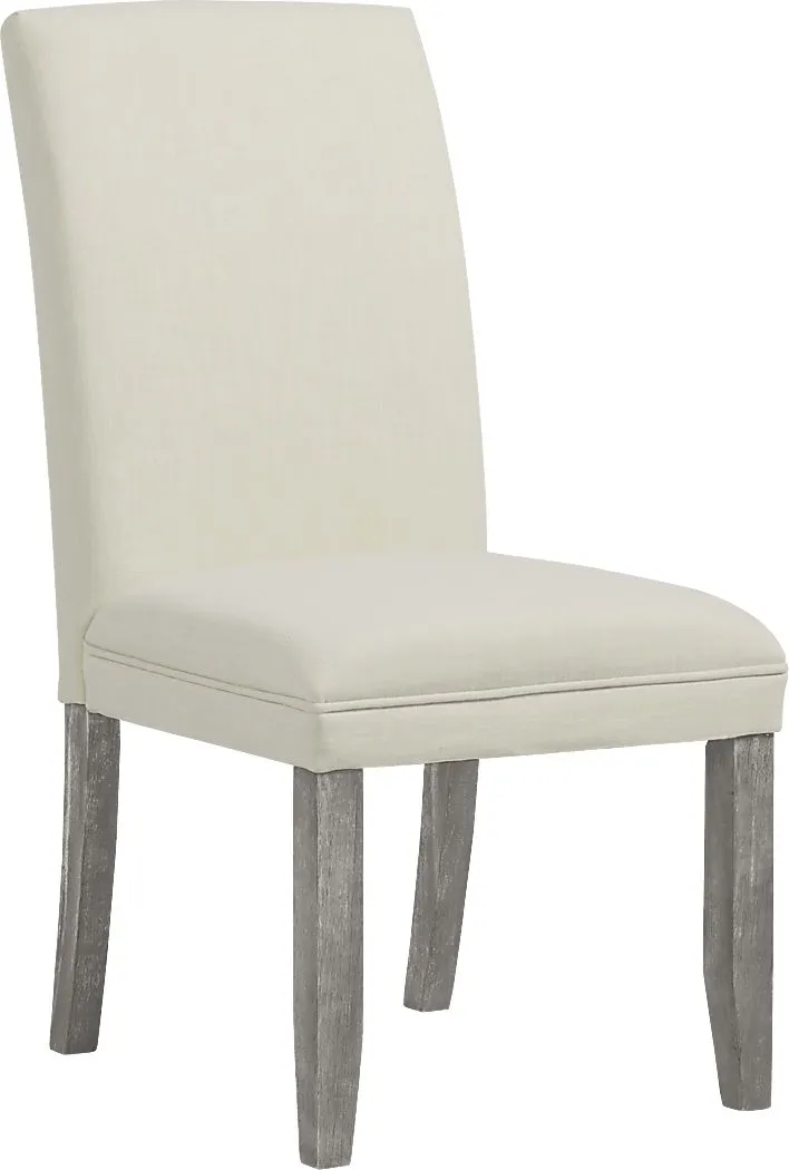 Tulip White Side Chair with Gray Legs