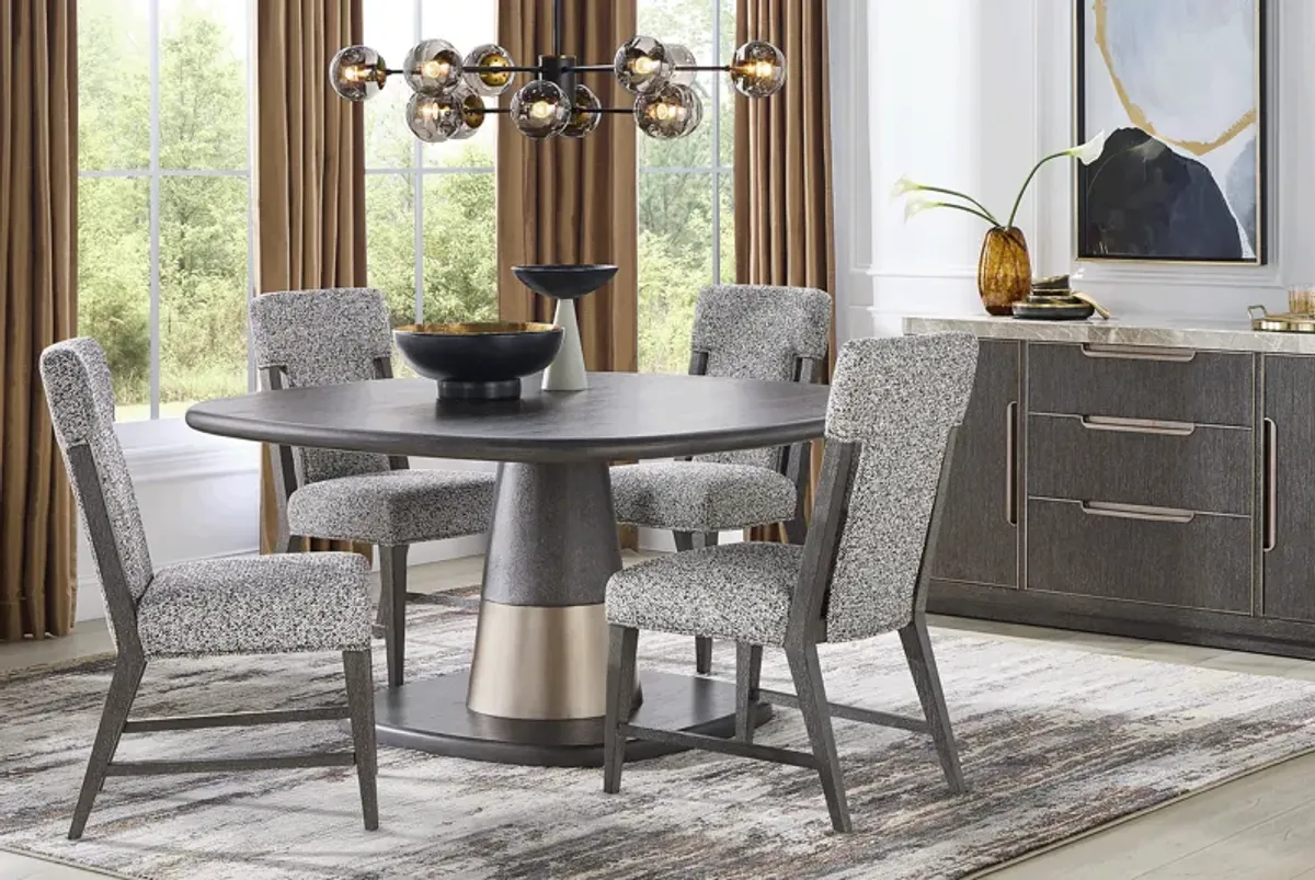 Preston Heights Gray 5 Pc Round Dining Room