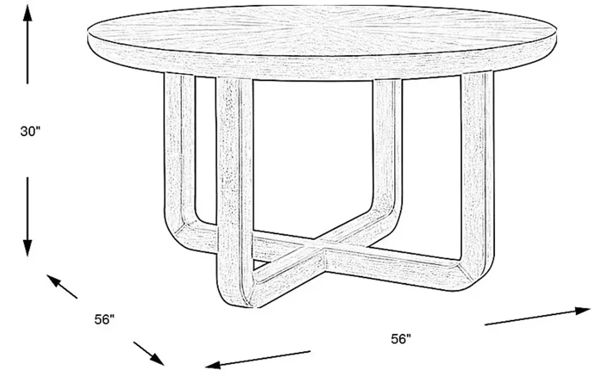 Canyon Sand Round Dining Table