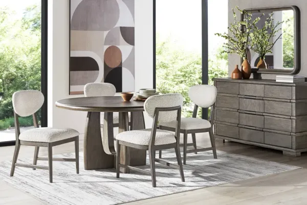 Moreno Brown 5 Pc Round Dining Room