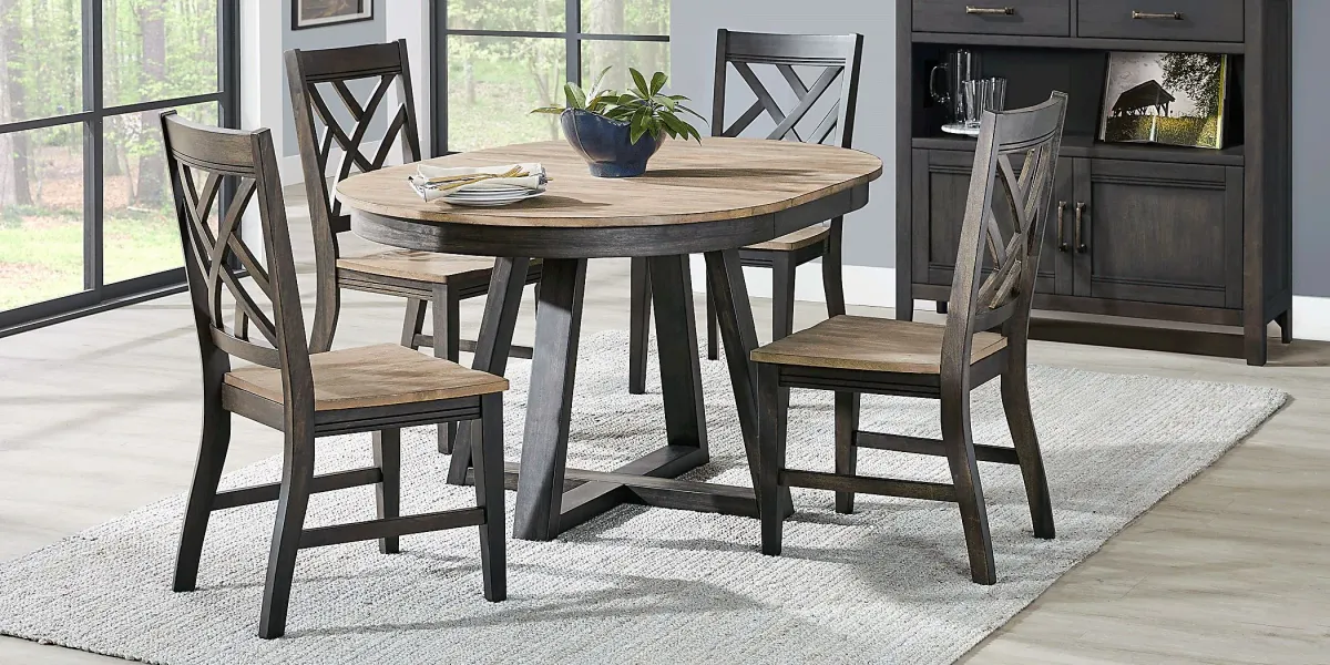 Beacon Street Brown 5 Pc Round Dining Room