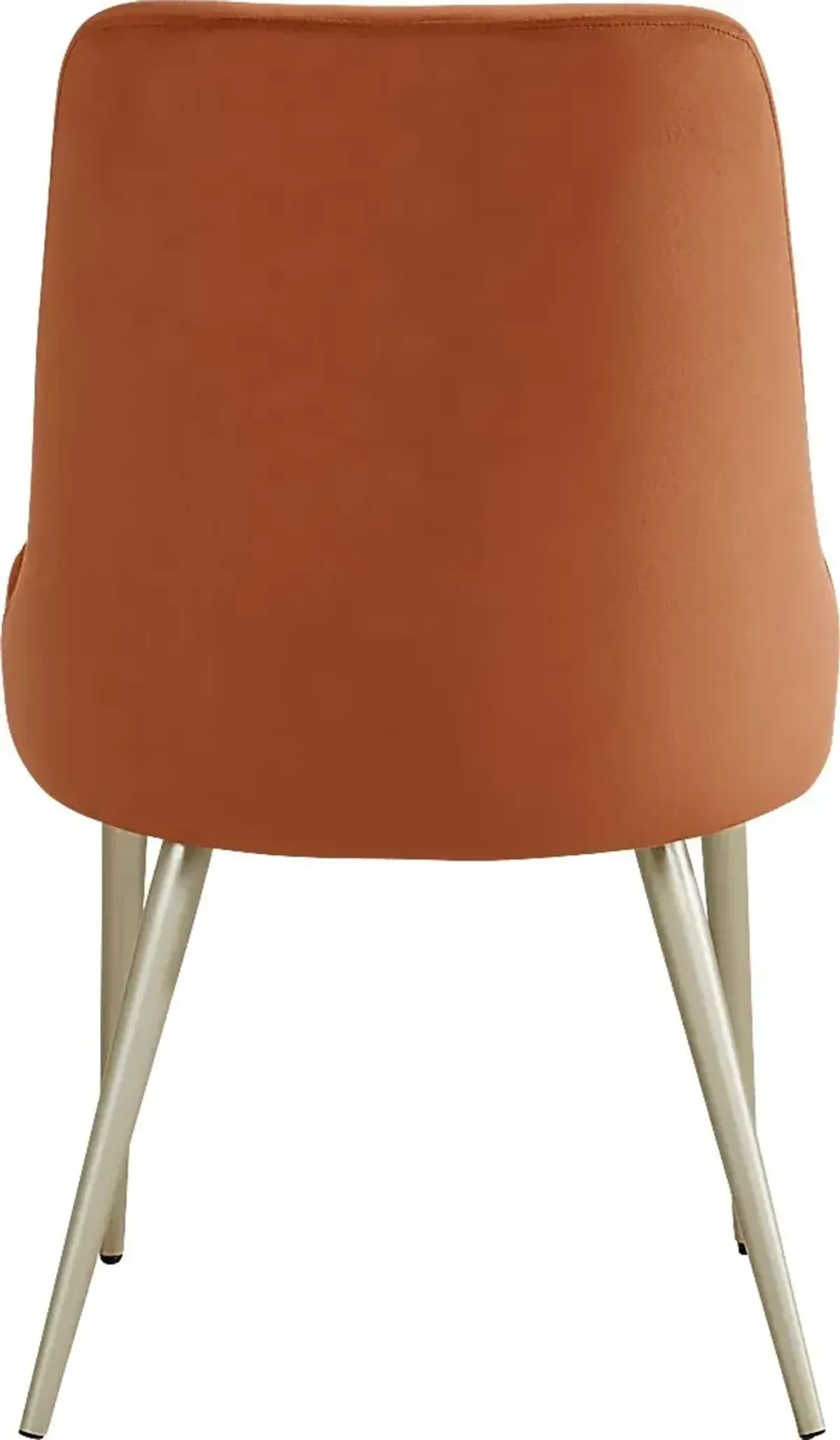 Calisi Brown 5 Pc Round Dining Room with Orange Chairs