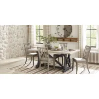 Hilton Head Graphite 5 Pc Trestle Dining Room with Gray Chairs