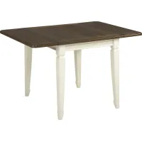 Country Lane Antique White Drop Leaf Dining Table