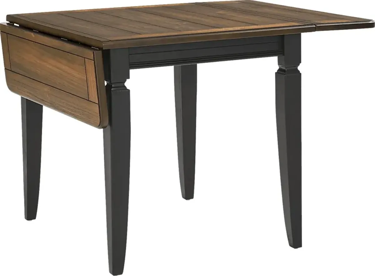 Country Lane Black Drop Leaf Dining Table