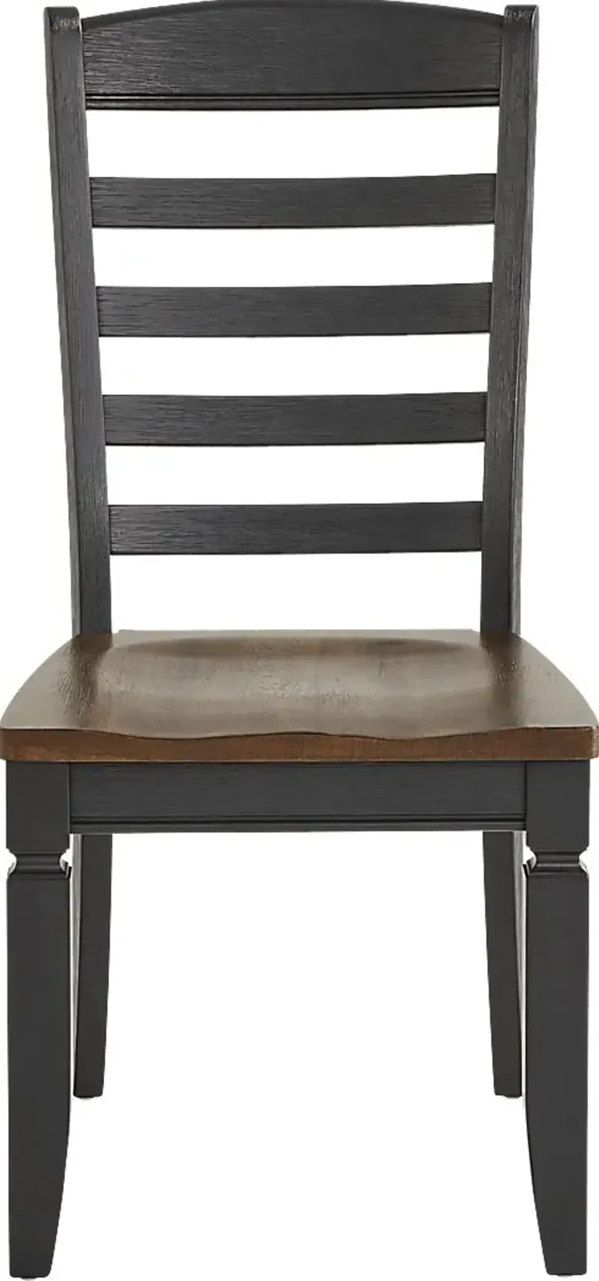 Country Lane Black 5 Pc Drop Leaf Dining Room with Ladder Back Side Chairs