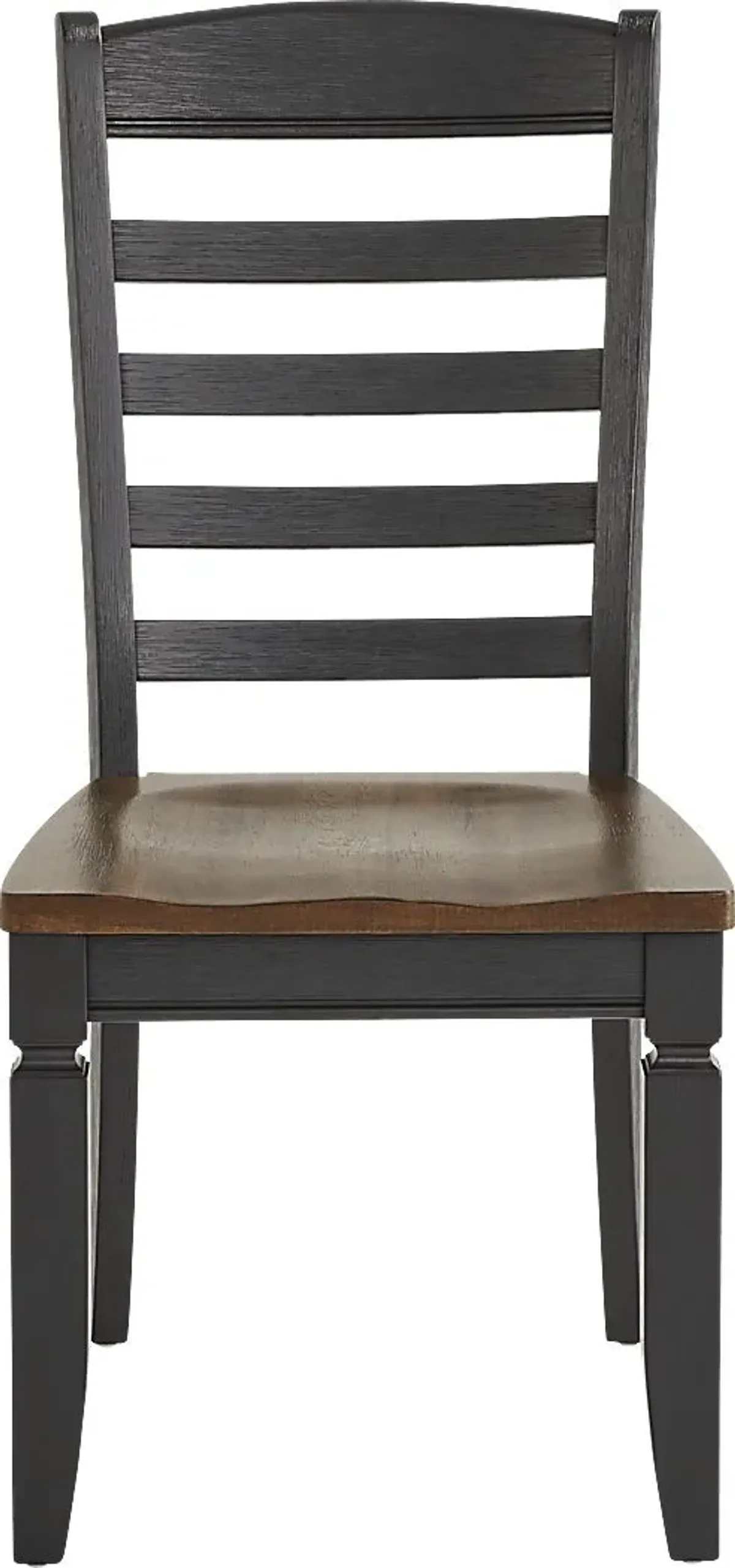 Country Lane Black 5 Pc Drop Leaf Dining Room with Ladder Back Side Chairs