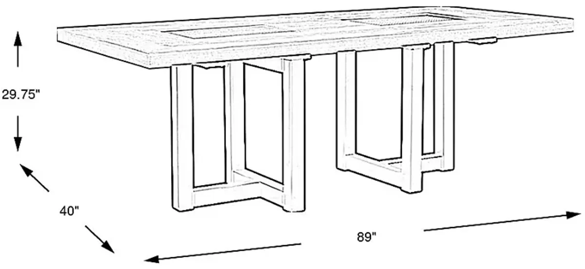 Hunter Springs Black Rectangle Dining Table