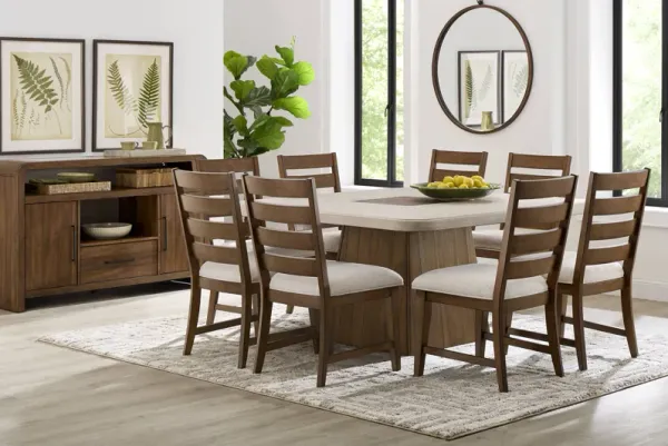 Westham Cream 5 Pc Dining Room with Ladder Back Chairs