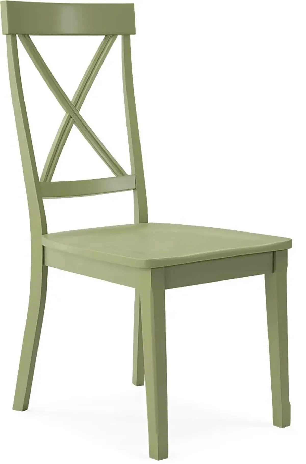 Brynwood White 5 Pc Round Dining Set with Green Chairs