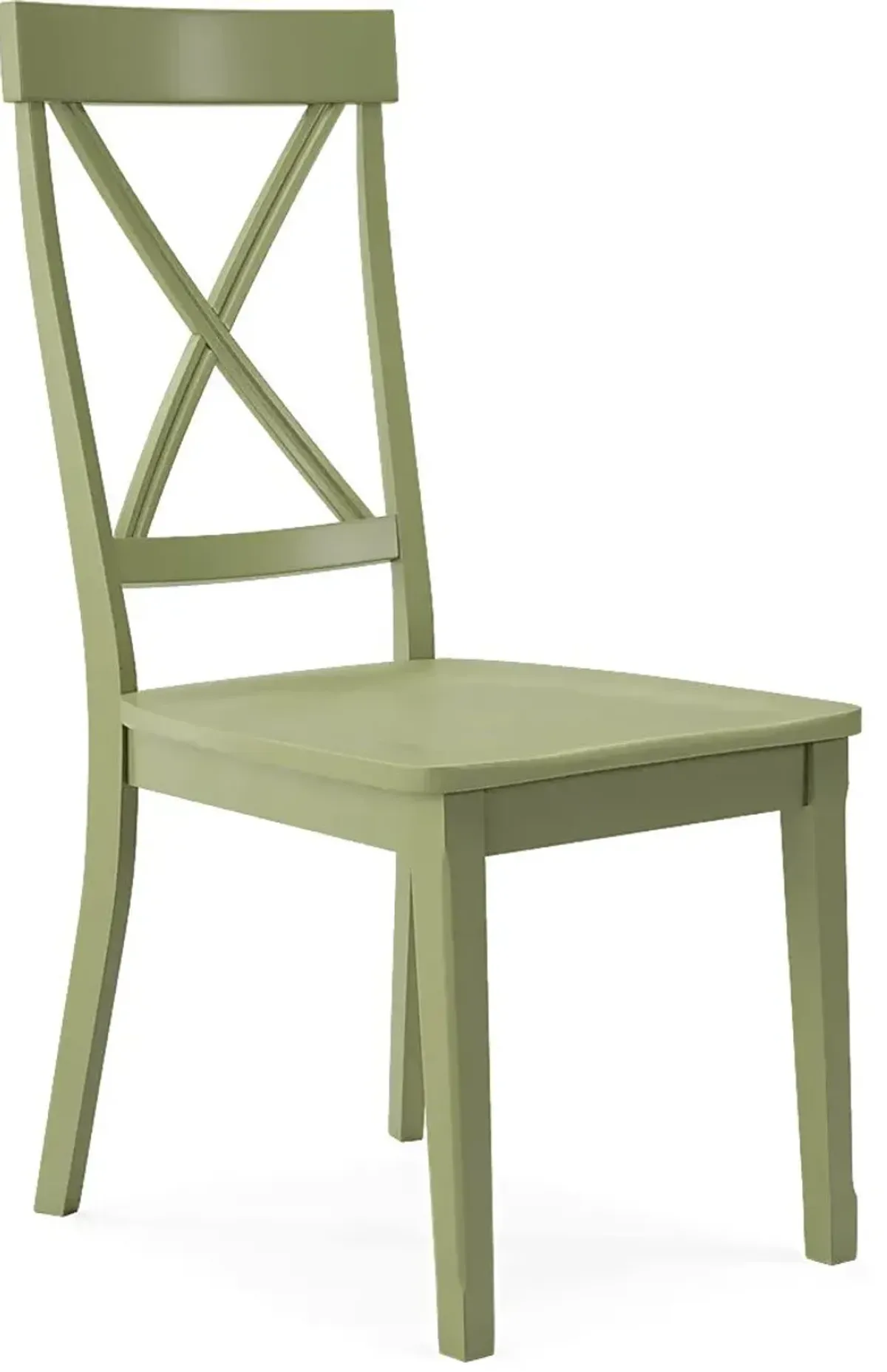 Brynwood White 5 Pc Round Dining Set with Green Chairs