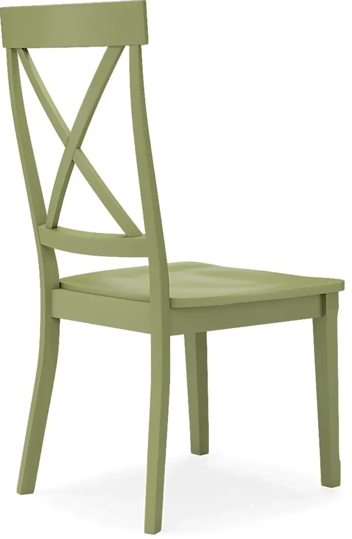 Brynwood White 5 Pc Round Dining Set with Green Chairs