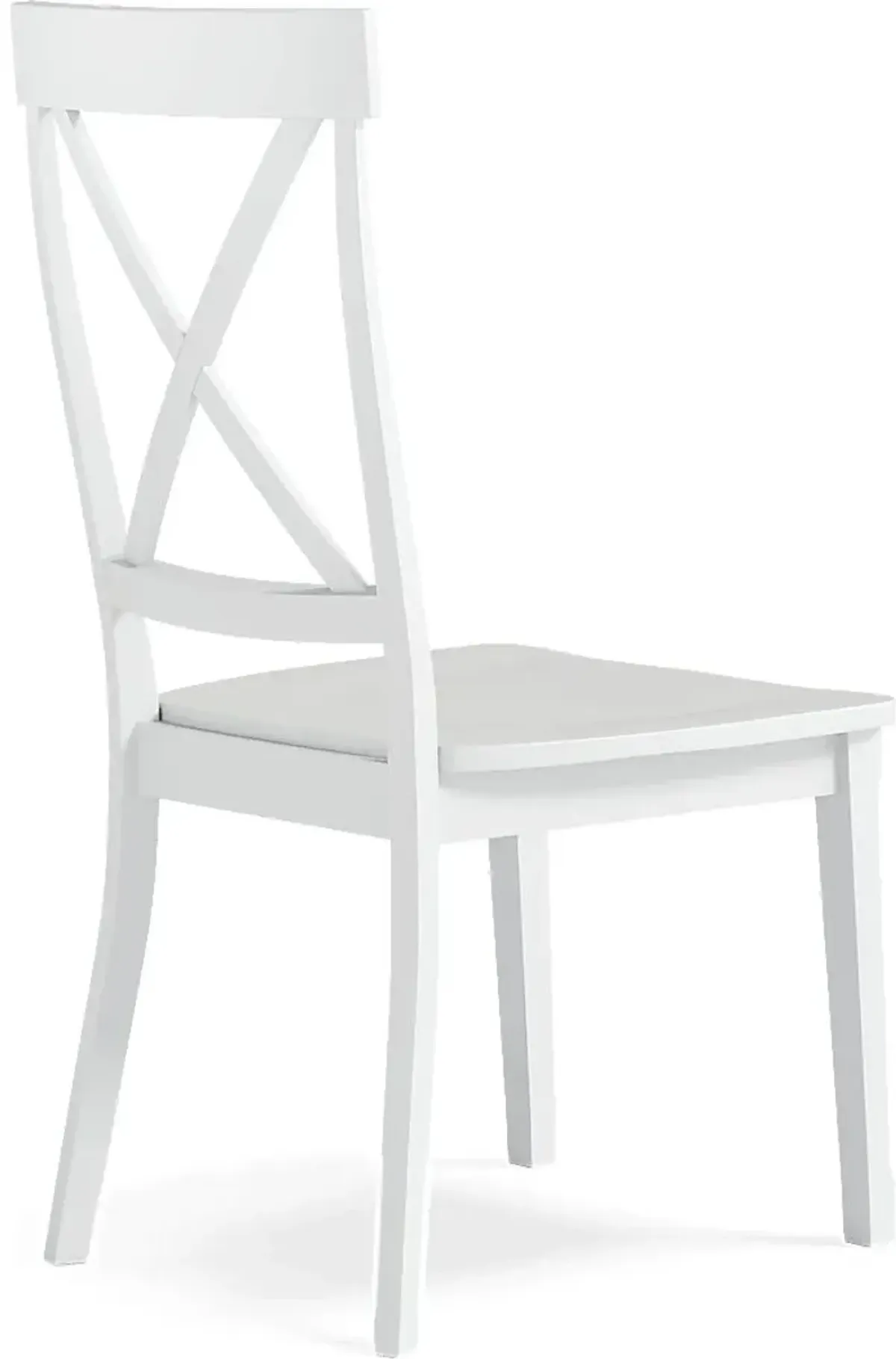 Brynwood White 5 Pc Round Dining Set with White Chairs