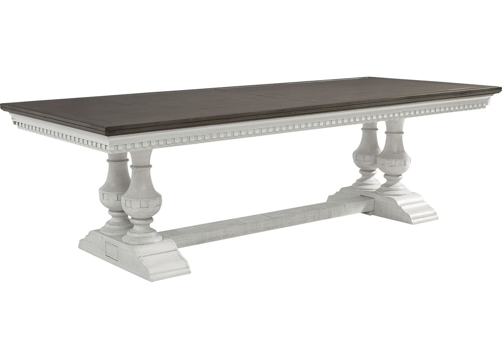 Crestwell Manor White 101 in. Dining Table