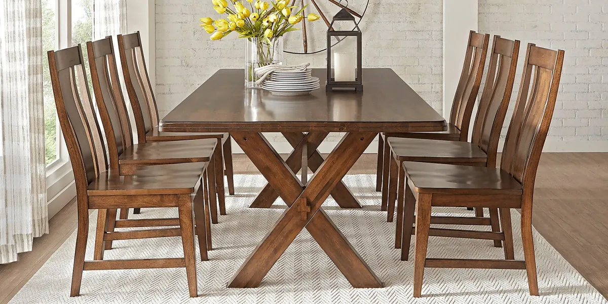 Twin Lakes Brown 84 in. Rectangle Table