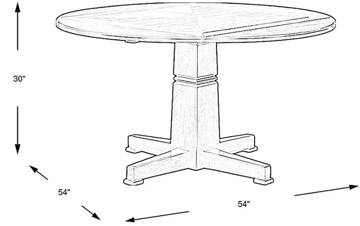 Winslow Brown Cherry Round Dining Table