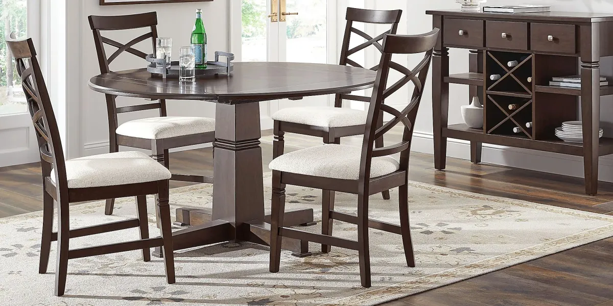 Winslow Brown Cherry Round Dining Table