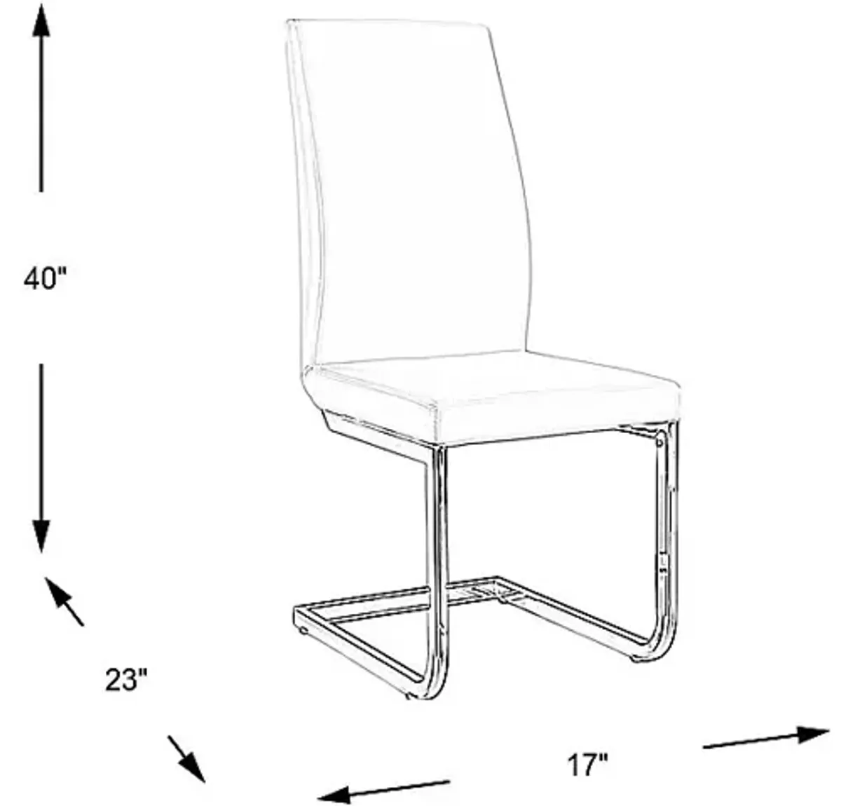 Tria White Side Chair