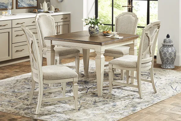 Provence Brown 5 Pc Square Dining Room