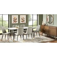 Portland Square White Rectangle 5 Pc Dining Room