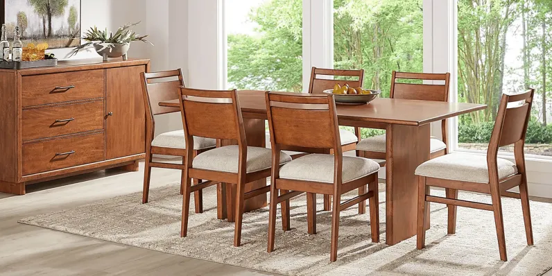 Surrey Ellis Brown 5 Pc Dining Room with Panel Back Chairs