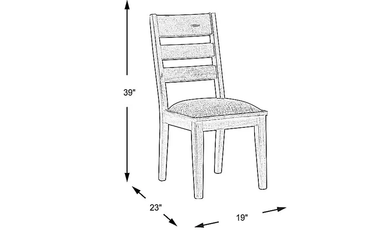 Hazelnut Woods Brown Ladder Back Side Chair