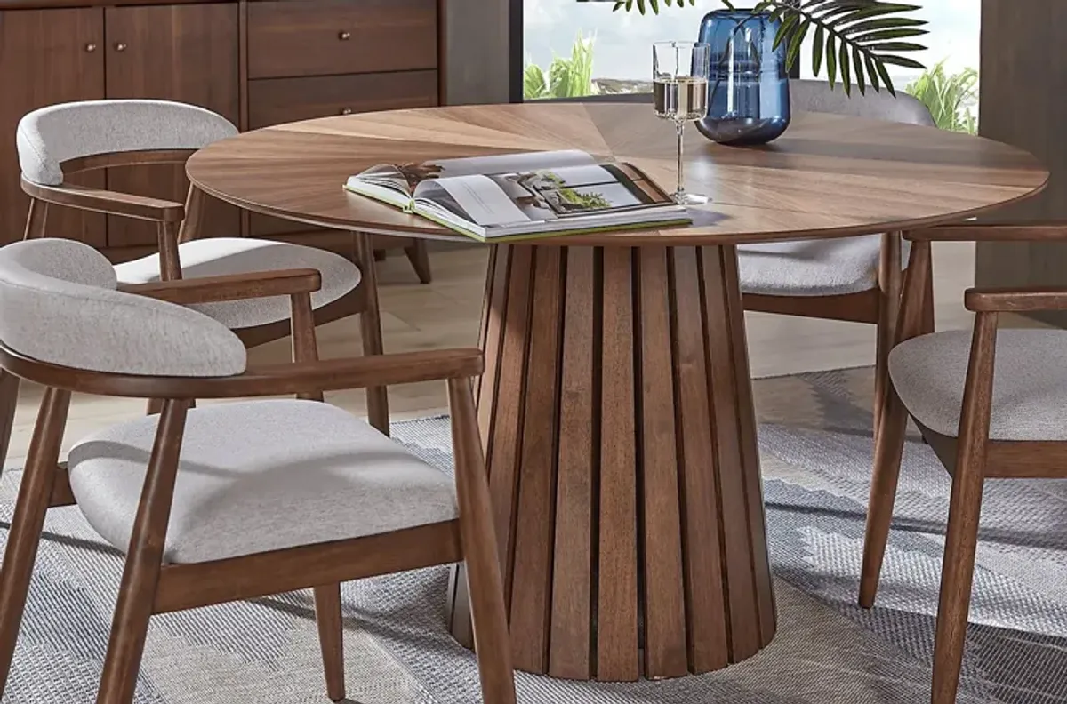 Madrid Walnut Round Dining Table