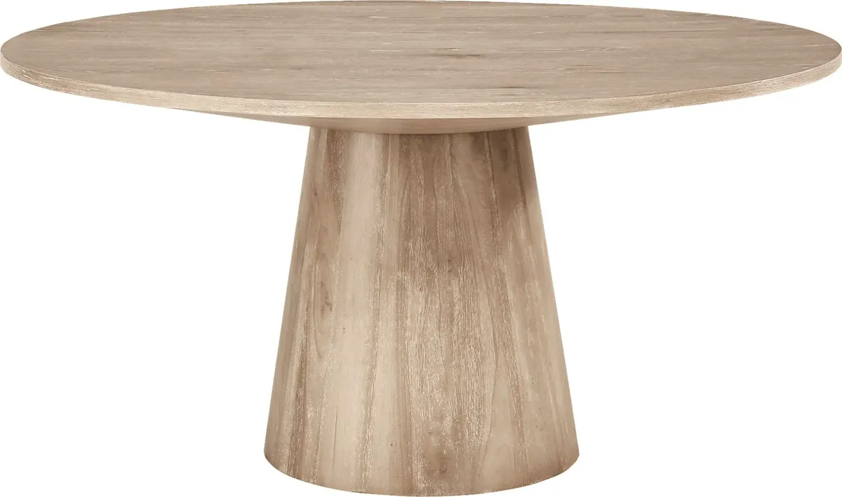 Kendall Natural 5 Pc 59" Round Dining Room with Sage Cascade Park Arm Chairs