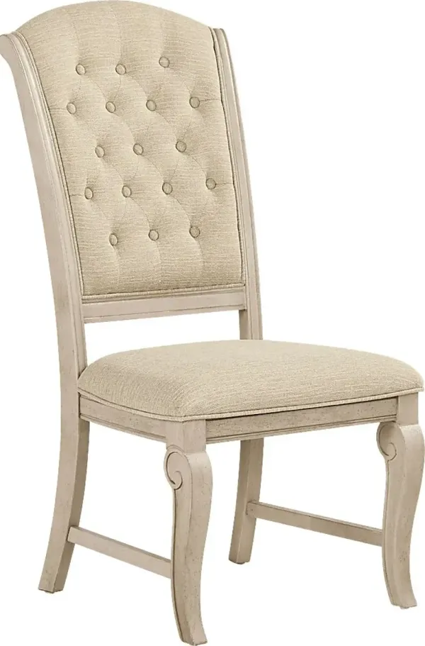 Armitage Cream Side Chair with White Legs