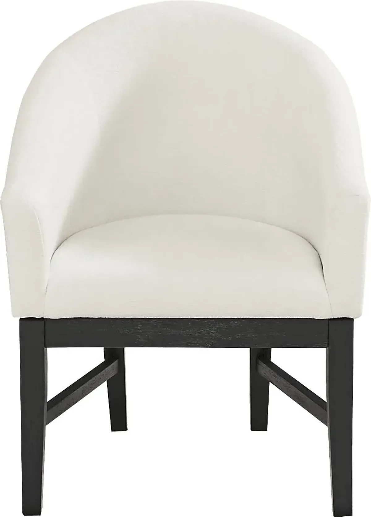 Kendall Black 5 Pc 59" Round Dining Room with White Arm Chairs