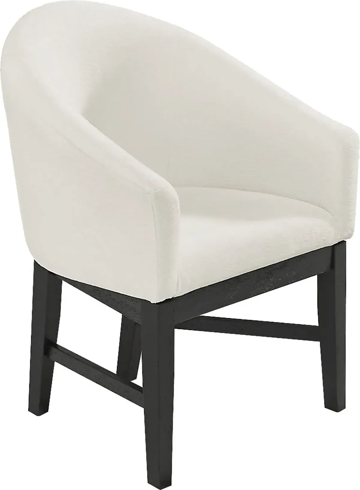 Kendall Black 5 Pc 59" Round Dining Room with White Arm Chairs