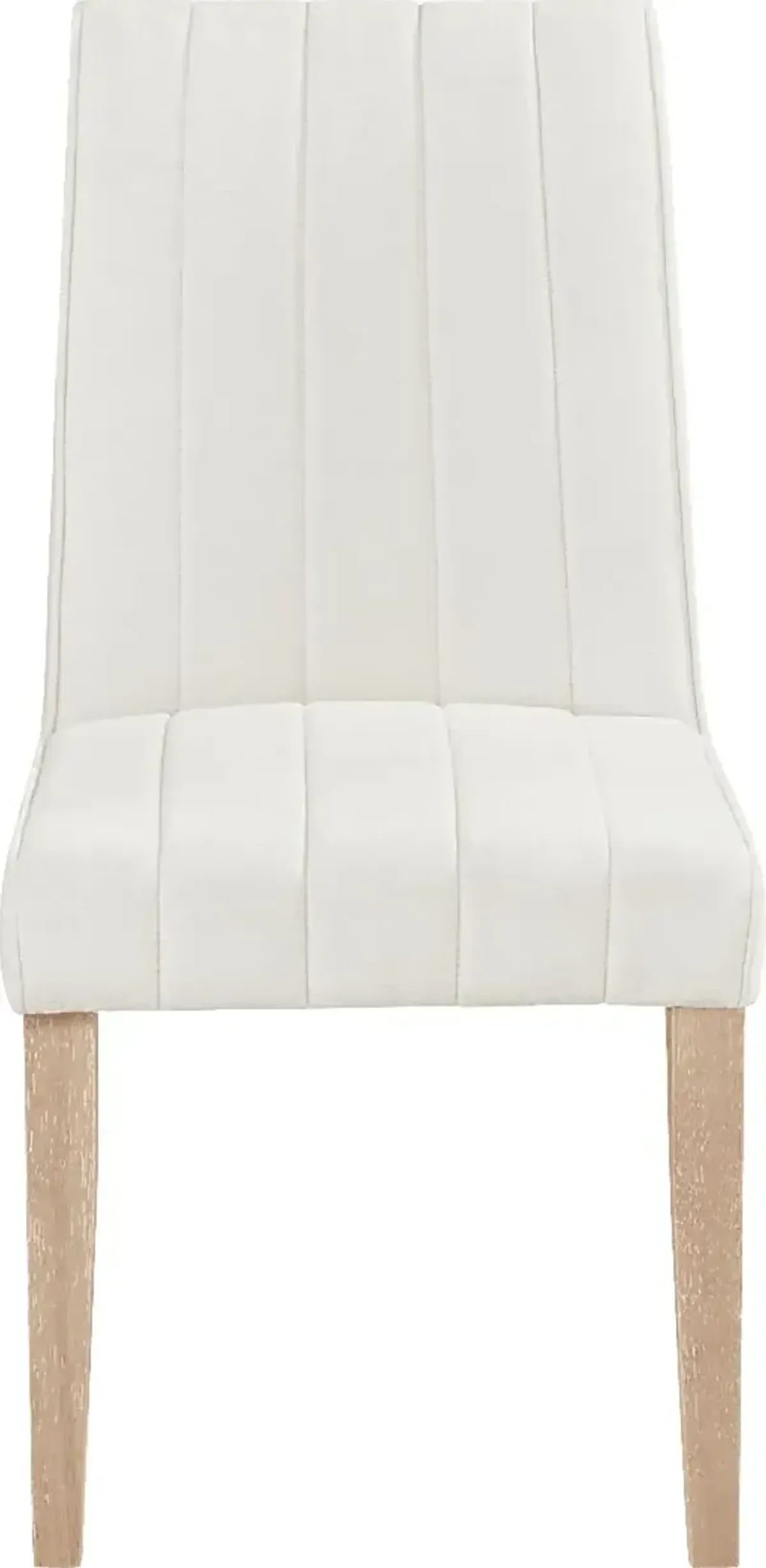 Kendall White Side Chair with Natural Legs